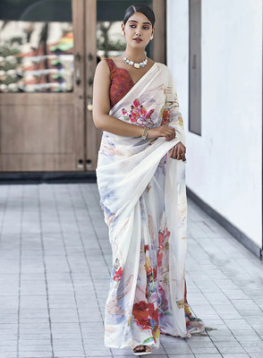 Panchvati NX Digital Print Regular Sari Georgette Saree(Multicolor)