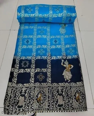 Shri Vinayak Printed Bollywood Georgette Saree(Multicolor)