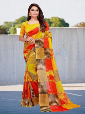 Suali Printed Daily Wear Georgette Saree(Multicolor)