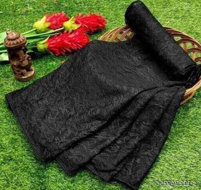 Saadhvi Digital Print Banarasi Georgette Saree(Black)