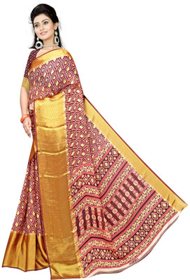 nirmal creation Printed Bollywood Chiffon Saree(Multicolor)