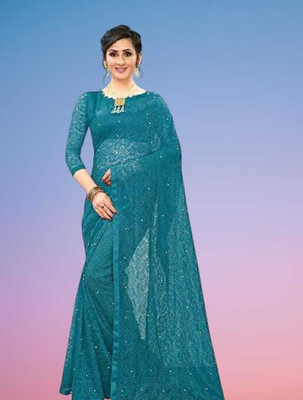 SAREEYA16 Printed Daily Wear Cotton Blend Saree(Green)