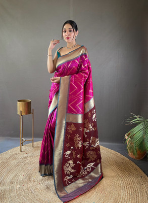 SGF11 Self Design Handloom Pure Silk Saree(Multicolor)