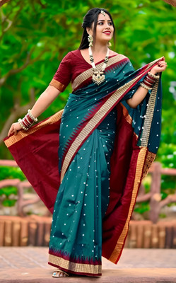 AJMERA FAISHON Temple Border Sambalpuri Art Silk Saree(Multicolor)