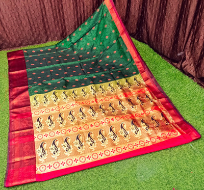 Spewim Woven Banarasi Art Silk Saree(Multicolor)