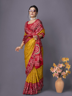 nirmal creation Solid/Plain Bollywood Georgette Saree(Multicolor)