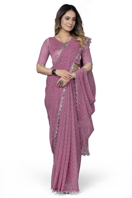 LADY SHOPI Embellished Bollywood Lycra Blend Saree(Multicolor)