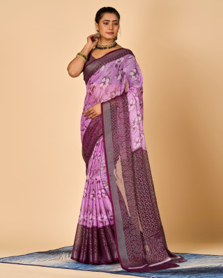 AVM SILK MILLS Printed Bollywood Georgette Saree(Multicolor)