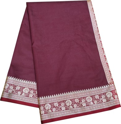 Zoofa Creation Self Design Banarasi Satin Saree(Maroon)