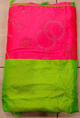 PMW Printed Bollywood Georgette Saree(Multicolor, Green, Pink)