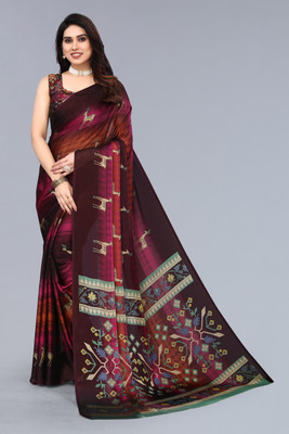 FABMORA Printed Daily Wear Chiffon Saree(Multicolor)