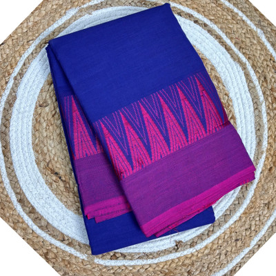 pk trendy collection Embellished Daily Wear Pure Cotton Saree(Purple)