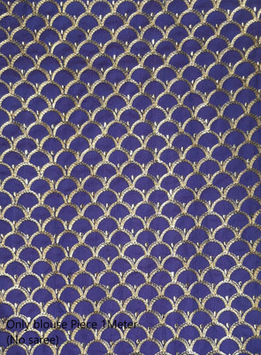 Shantuba textiles Embroidered Banarasi Silk Blend Saree(Multicolor)