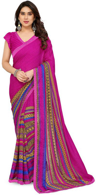 Moda Rapido Printed Bollywood Georgette Saree(Pink)