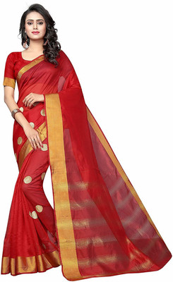 Bhagwati Creation Solid/Plain Bollywood Georgette, Silk Blend Saree(Beige)