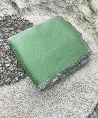 zili Self Design Bollywood Jimmy choo Saree(Green)