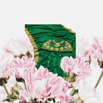 Kaan Embroidered Assam Silk Pure Silk Saree(Green)