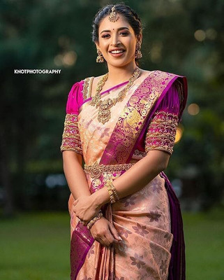 shivdarshan creation Self Design Bollywood Jacquard Saree(Pink)