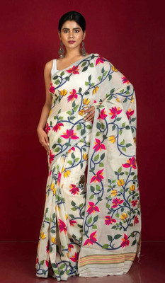 Attipatti Floral Print, Printed Daily Wear Cotton Silk Saree(Multicolor)