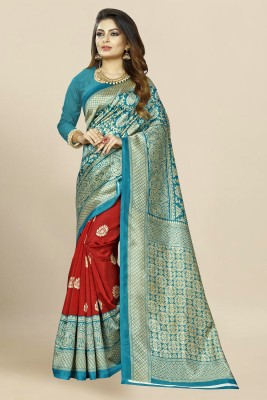 Vimalnath Synthetics Printed Daily Wear Art Silk Saree(Light Blue)