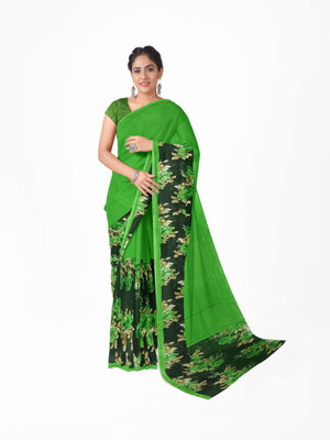 Suali Printed Bollywood Georgette Saree(Green)