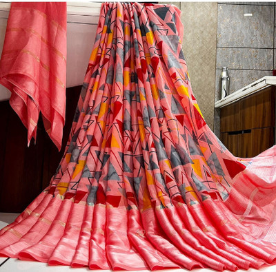 Sitanjali Printed Daily Wear Georgette Saree(Pink)