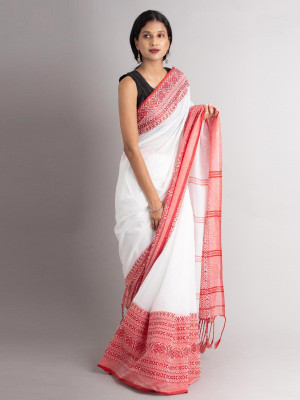 ADbutiq Self Design Bollywood Handloom Pure Cotton Saree(Blue)