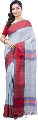 HouseOfCommon Self Design Handloom Pure Cotton Saree(Grey)