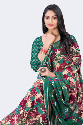 TRESPINO Self Design Daily Wear Georgette Saree(Multicolor)
