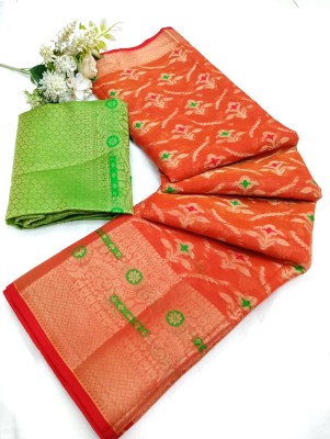 ASHTA Self Design Kanjivaram Pure Cotton, Cotton Silk Saree(Red)