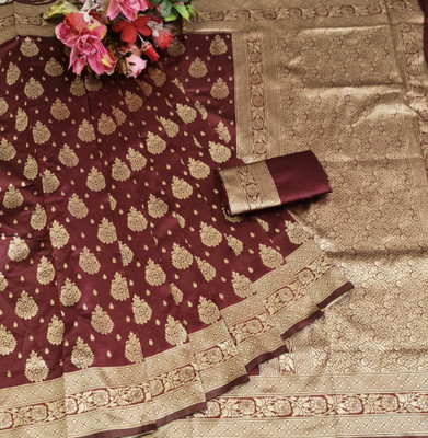 SK SILKMILL Woven, Checkered Bollywood Cotton Linen, Cotton Silk Saree(Multicolor)