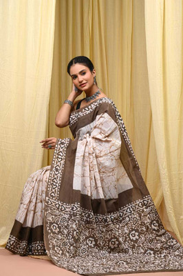 CRAFTWELL Self Design Handloom Pure Cotton Saree(Multicolor)