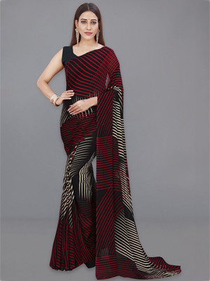 Moda Rapido Printed Daily Wear Georgette Saree(Grey)