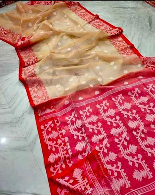 S.K. HOUSE Self Design Handloom Cotton Silk Saree(Multicolor)
