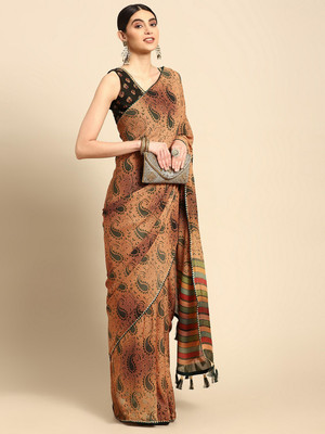 Divastri Embellished Bollywood Crepe Saree(Orange)