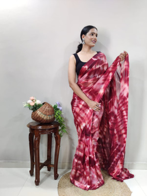 VISVASTA Printed Bollywood Georgette Saree(Red)
