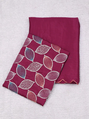 A To Z Cart Solid/Plain Bollywood Chiffon Saree(Magenta)