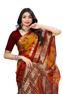 Aarunika SBT Printed Bollywood Organza Saree(Maroon)