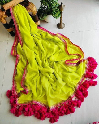 S.R.TEXTILES Woven Bollywood Georgette Saree(Green)