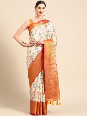 Divastri Digital Print Banarasi Art Silk Saree(Multicolor)