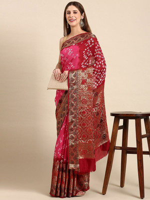 ANOUK Printed Daily Wear Art Silk Saree(Maroon)