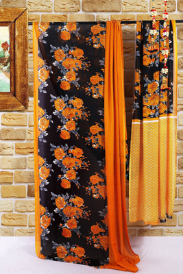 YASHIKA Printed Bandhani Georgette Saree(Yellow)