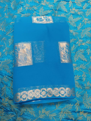 Swarne Printed Bollywood Georgette Saree(Light Blue)