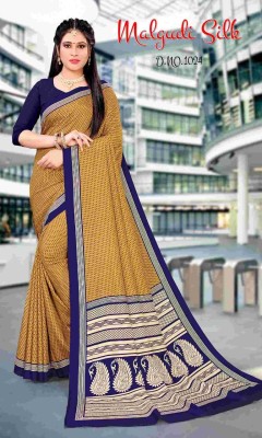 SGM Printed Assam Silk Art Silk Saree(Multicolor)