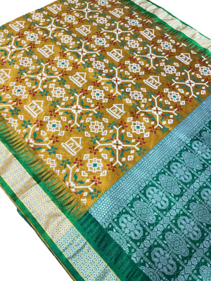 satrangi creation Digital Print Sambalpuri Jacquard Saree(Blue)