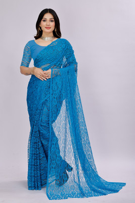 Manthan Creation Self Design Daily Wear Brasso Saree(Light Blue)