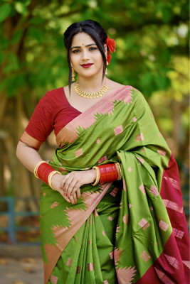 Laxmipati sarees Printed Daily Wear Georgette Saree(Light Green)