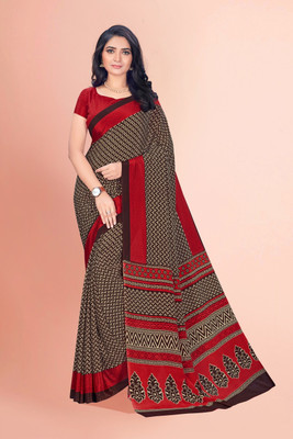 Vimla Printed Daily Wear Crepe Saree(Beige)