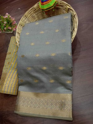 Gajal Self Design Kanjivaram Art Silk, Pure Silk Saree(Grey)