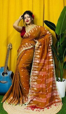 sourav biswas Solid/Plain Daily Wear Cotton Silk, Pure Cotton Saree(Multicolor)